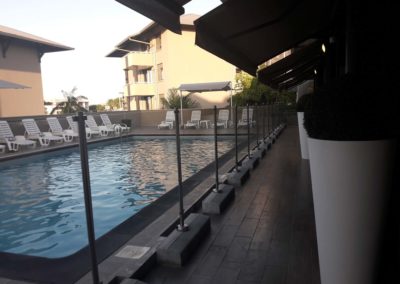 Blick auf den Pool des Hotels Atlantis